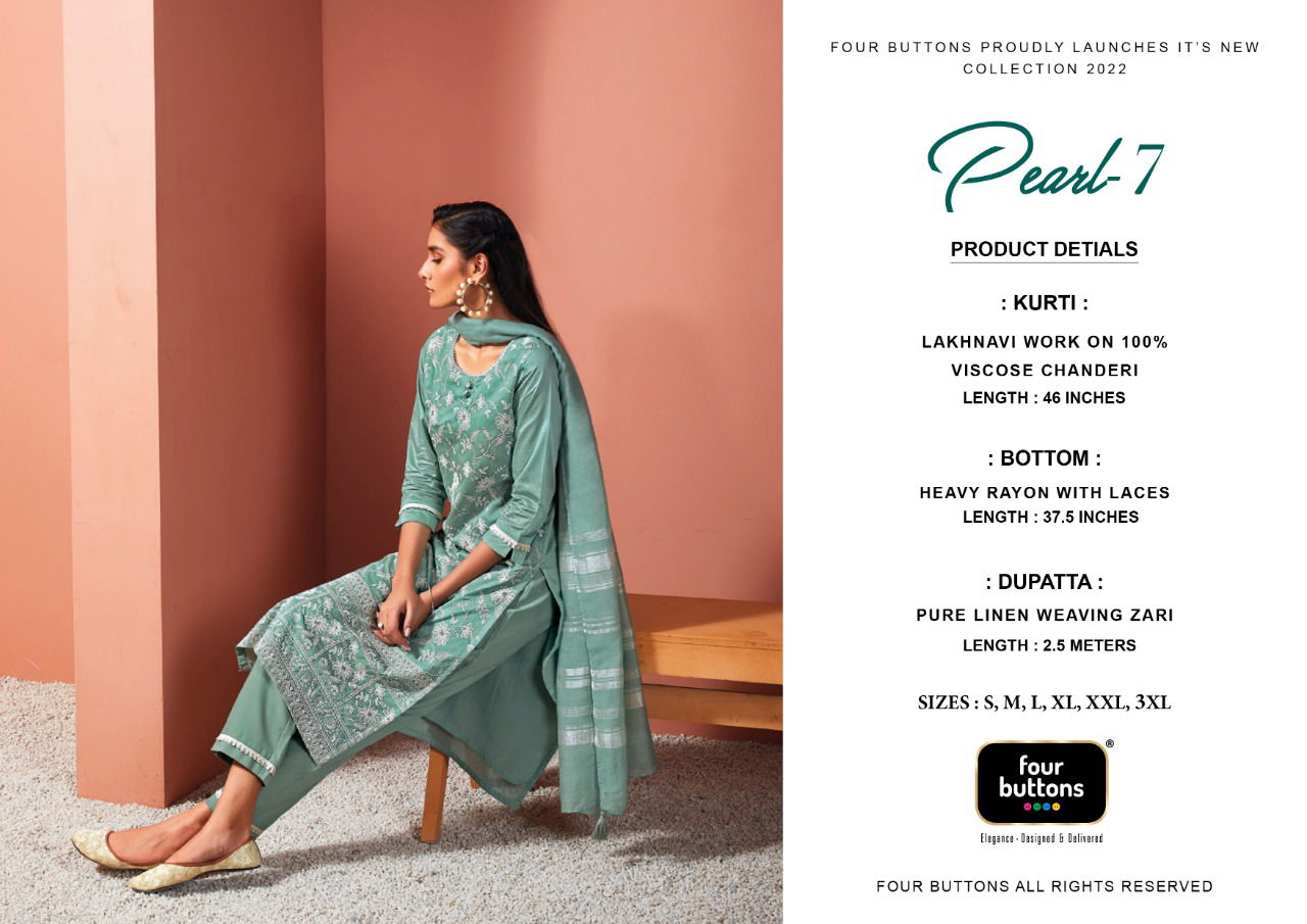 Four Buttons Pearl 7 Fancy Festival Wear Designer Heavy Readymade Salwar Suit Collection